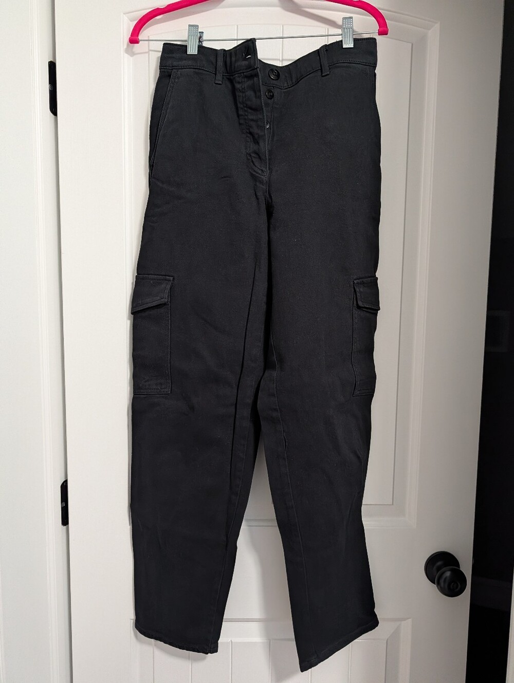 Wilfred Black Cargo Pants with Utility Pockets